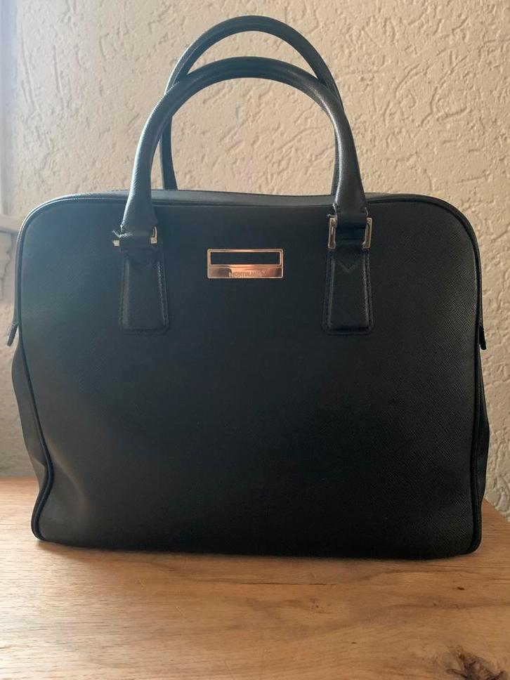 Montblanc laptoptas/ werktas Sartorial black, Sieraden, Tassen en Uiterlijk, Tassen | Schoudertassen, Zo goed als nieuw, Zwart