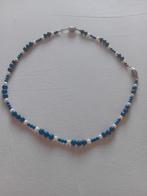 Ketting Lapis Lazuli , met zoetwater parels, Ophalen of Verzenden, Zo goed als nieuw, Blauw, Overige materialen