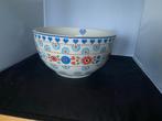 Grote Kakelbont Kom Yvon Jaspers - Vrolijke Bloemen, Huis en Inrichting, Ophalen of Verzenden, Zo goed als nieuw, Overige stijlen