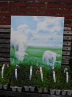 Tuinposter canvas met houten frame, Ophalen, Gebruikt