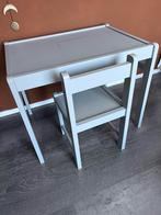 Europe Baby Basic 2 set 2-delig tafel stoel hout mat grijs, Ophalen, Zo goed als nieuw, Tafel(s) en Stoel(en)