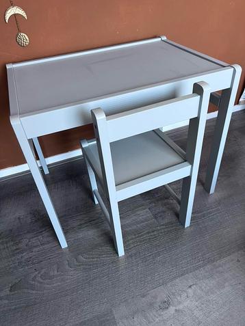 Europe Baby Basic 2 set 2-delig tafel stoel hout mat grijs beschikbaar voor biedingen