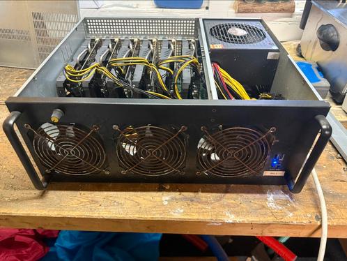 GPU miner in kast (met 6x Nvidea P106-100 6Gb en stille fan), Computers en Software, Videokaarten, Gebruikt, Nvidia, PCI-Express 5.0