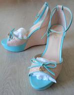 Liu Jo hoge wedges, maat 38 origineel Liu-Jo, Blauw, Liu Jo, Ophalen of Verzenden, Zo goed als nieuw