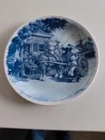 Delfts Blauw Wandbord met Paard en Wagen, Antiek en Kunst, Ophalen