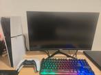 Ps5 met 2 controllers en monitor 180hz met Keyboard en mouse, Computers en Software, Monitoren, HDMI, Curved, Zo goed als nieuw