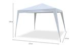 Nieuwe Partytent Caribe wit 2,75 x 2,75 m met bon, Ophalen, Opvouwbaar, Partytent, Minder dan 4 meter