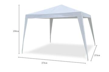 Nieuwe Partytent Caribe wit 2,75 x 2,75 m met bon beschikbaar voor biedingen