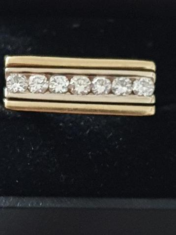 Super mooie Ring 18kr gekeurd 750 met totaal 0,70 crt bri beschikbaar voor biedingen