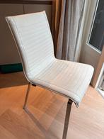 6 witte eetkamer stoelen, Huis en Inrichting, Stoelen, Ophalen, Gebruikt, Wit, Leer