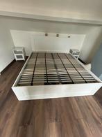 Bedframe met opberger en bedeinde, wit/, 180x200 cm. IKEA, Huis en Inrichting, Ophalen, Zo goed als nieuw, Tweepersoons