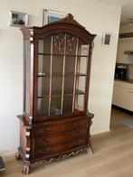 Antieke vitrinekast met lades, Ophalen, Gebruikt, 100 tot 150 cm, 150 tot 200 cm