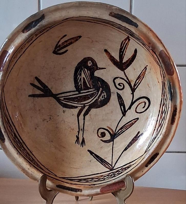 Berberse schaal. Marokko. Oud. 26.5/6 cm.  * Zie tekst., Antiek en Kunst, Antiek | Keramiek en Aardewerk, Ophalen