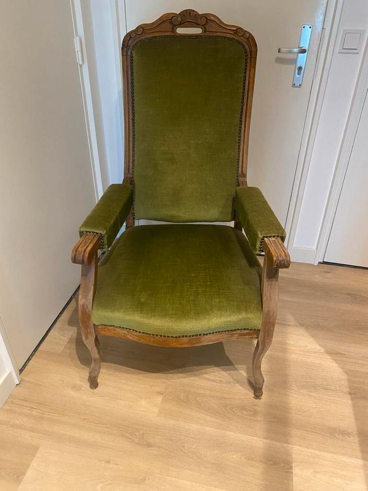 Antieke Louis de 14e Stoel - Groen, Antiek en Kunst, Antiek | Meubels | Stoelen en Banken, Ophalen