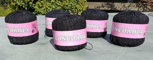 Concordia 100% microfiber zwart glans (KW10), Hobby en Vrije tijd, Breien en Haken, Nieuw, Breien of Haken, Wol of Garen, Ophalen