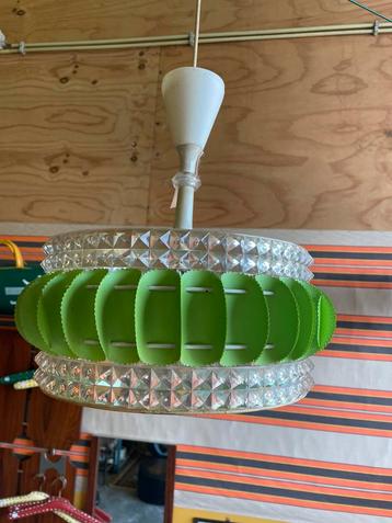 Vintage jaren 70 groene space age hanglamp beschikbaar voor biedingen