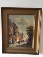Schilderij stadsgezicht, Antiek en Kunst, Kunst | Schilderijen | Klassiek, Ophalen of Verzenden