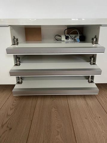 IKEA Besta Burs TV Meubel wit/ creme hoogglans - afbeelding 3