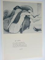 Aart van Beusekom Prent met Gedicht Arie Visser 1980, Ophalen of Verzenden