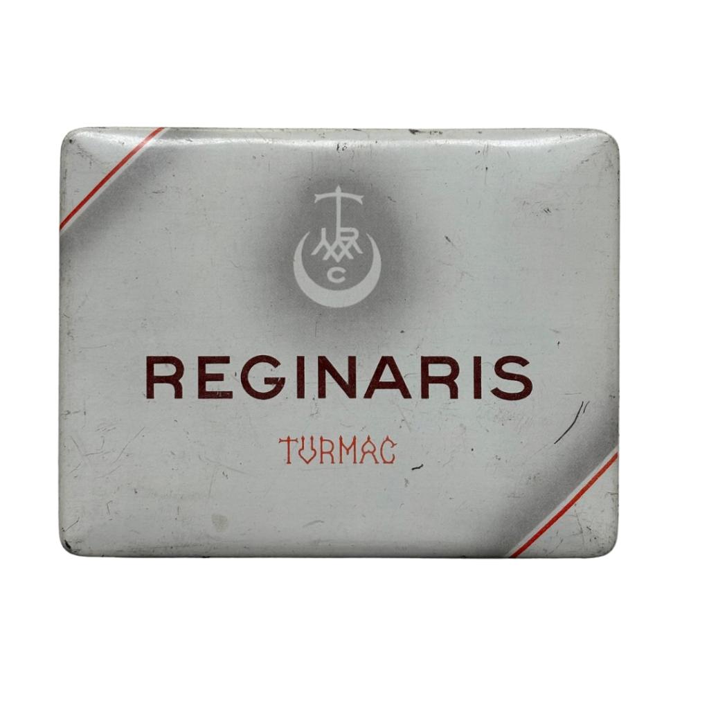 Turmac Reginaris sigarettendoos | Retro tabak blik | Vintage, Verzenden, Gebruikt, Tabaksdoos of Verpakking