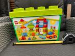 Zgan, niet kapot, groene LEGO storage box Bricks Duplo H25cm, Ophalen, Zo goed als nieuw, Duplo
