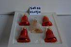 Set glazen klokjes en kerstballen Set 24, Diversen, Kerst, Ophalen of Verzenden, Zo goed als nieuw
