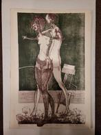 Originele litho Pas de deux, naakt – Paul dekoning 1971, Antiek en Kunst, Kunst | Litho's en Zeefdrukken, Ophalen of Verzenden
