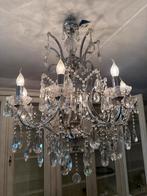 Kroonluchter met Kristallen, Huis en Inrichting, Lampen | Kroonluchters, Ophalen, Gebruikt, Glas
