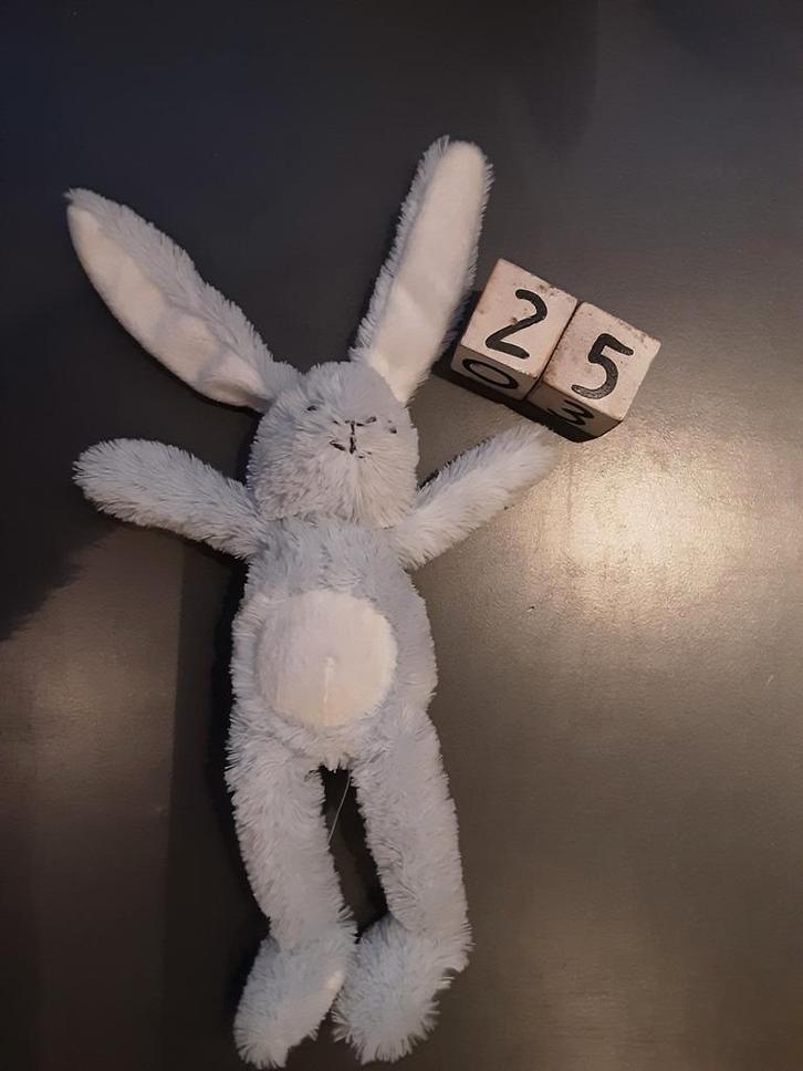 Blokker happy horse konijn bobby blauw kleine versie, Kinderen en Baby's, Speelgoed | Knuffels en Pluche, Zo goed als nieuw, Konijn