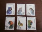 MADAGASCAR 1992; set (6) VOGELS, Verzenden, Gestempeld, Dier of Natuur