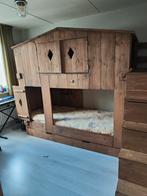 Huisjesbed met bijpassende kledingkast, Ophalen, Zo goed als nieuw, 200 cm, Hoogslaper