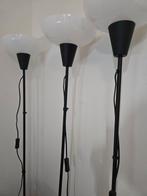 3 IKEA Staande Lampen - Zwart met Witte Kap, Huis en Inrichting, Ophalen, Zo goed als nieuw, Modern, 150 tot 200 cm