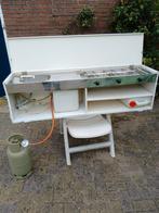 Camping keukenblok inclusief gasfles, Ophalen of Verzenden, Zo goed als nieuw