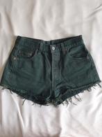 Levi's 501 jeans short groen xs 34 shorts vintage, Groen, Maat 34 (XS) of kleiner, Kort, Zo goed als nieuw