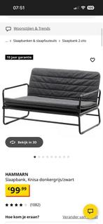 IKEA Hammarn Slaapbank !, Ophalen, Gebruikt, Tweepersoons, 190 cm of minder