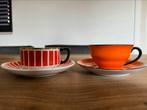 Oude oranje kop en schotels. Vintage/gemerkt, Verzamelen, Retro, Ophalen of Verzenden