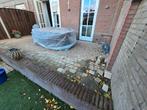 Terras stenen / klinkers 5,5m bij 3,5m, Tuin en Terras, Ophalen, Gebruikt, Klinkers, 10 m² of meer
