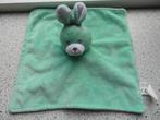 Knuffeldoek konijn groen met grijs van Wibra Toys?, Ophalen of Verzenden, Zo goed als nieuw, Konijn