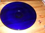 Blauwe glazen schaal, Ophalen, Schaal, Rond, Glas