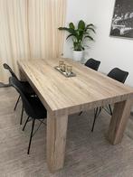 Eettafel met stoelen, Rechthoekig, Zo goed als nieuw, Hout, Ophalen