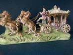 Prachtige porseleinen Paarden koets in Capodimonte stijl, Antiek en Kunst, Ophalen of Verzenden