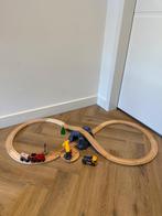 Heel goed Brio houten trein cargo locomotief 33983 kraan set, Ophalen of Verzenden, Zo goed als nieuw