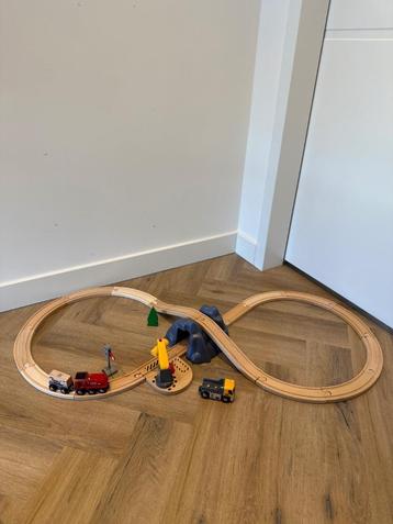 Heel goed Brio houten trein cargo locomotief 33983 kraan set beschikbaar voor biedingen