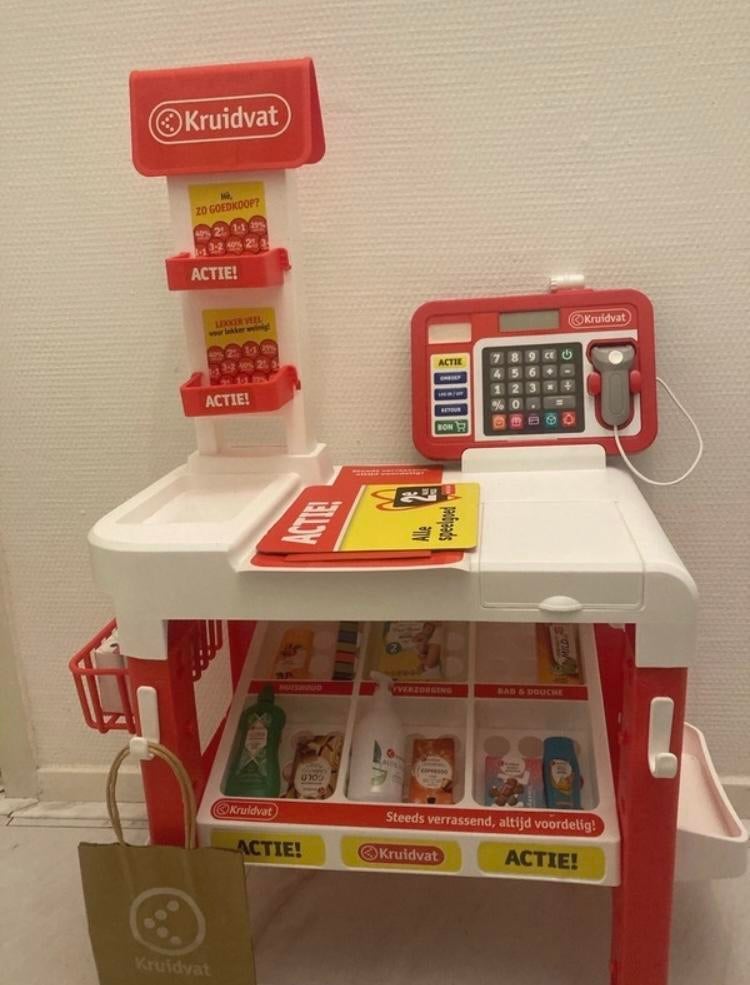 Kruidvat Speelgoed Winkel met Kassa, Kinderen en Baby's, Ophalen of Verzenden, Zo goed als nieuw, Kunststof, Speelkeuken-accessoire