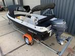 Kruger 475 sloep / 25 PK Yamaha begrensd / trailer, Watersport en Boten, Sloepen, Gebruikt, Benzine, 3 tot 6 meter, 10 tot 30 pk