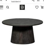 Bijzettafel van Woood donkerbruin, Ophalen, Minder dan 55 cm, Gebruikt, Rond