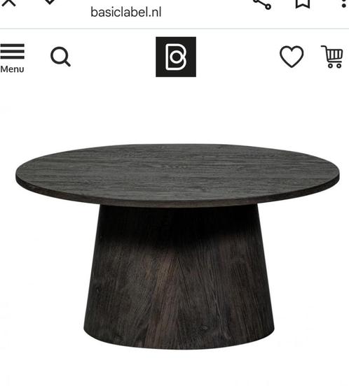 Bijzettafel van Woood donkerbruin, Huis en Inrichting, Tafels | Bijzettafels, Gebruikt, Rond, Minder dan 55 cm, Hout, Ophalen