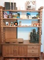 Massief eiken kaaskast met tv plateau. Handgemaakt. 1.58x2, Ophalen, 100 tot 150 cm, 200 cm of meer, Eikenhout