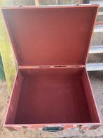 Vintage houten koffers, Sieraden, Tassen en Uiterlijk, Koffers, Ophalen, Zo goed als nieuw, Leer, Minder dan 50 cm