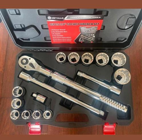 Metallo Kracht doppen set in stevige koffer, Auto diversen, Autogereedschap, Nieuw, Ophalen of Verzenden